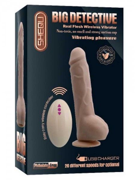 Şarjlı Uzaktan Kumandalı Titreşimli Gerçekçi Dildo 19cm