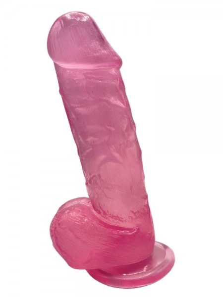 Pembe Gerçekçi Realistik Jel Dildo 23cm