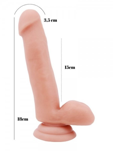 Gerçekçi Realistik Kıkırdaklı 18.5cm Dildo
